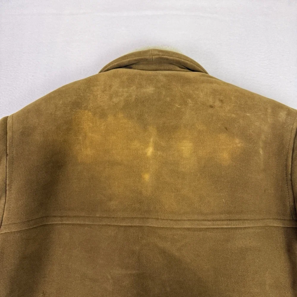 Vintage 60s Zero King Sherpa Lined Corduroy Car Coat Mens 40 Brown Made in USA - Picture 11 of 11